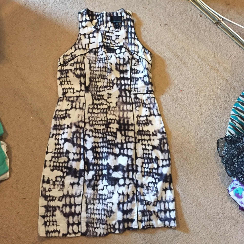 Cynthia Rowley Black and White Patterned Dress